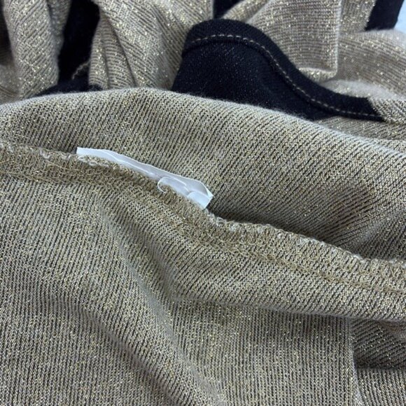 Joseph Ribkoff Open Front Cardigan Womens Size 10 Gold Black Metallic Stripe - Picture 7 of 7